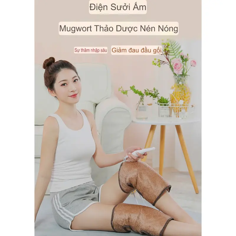 Tặng Vận Chuyển-Đai khớp gối ngải cứu đông y chính hãng - Cải thiện đau mỏi, tê bì chân tay, khô khớp, thoái hóa khớp 2