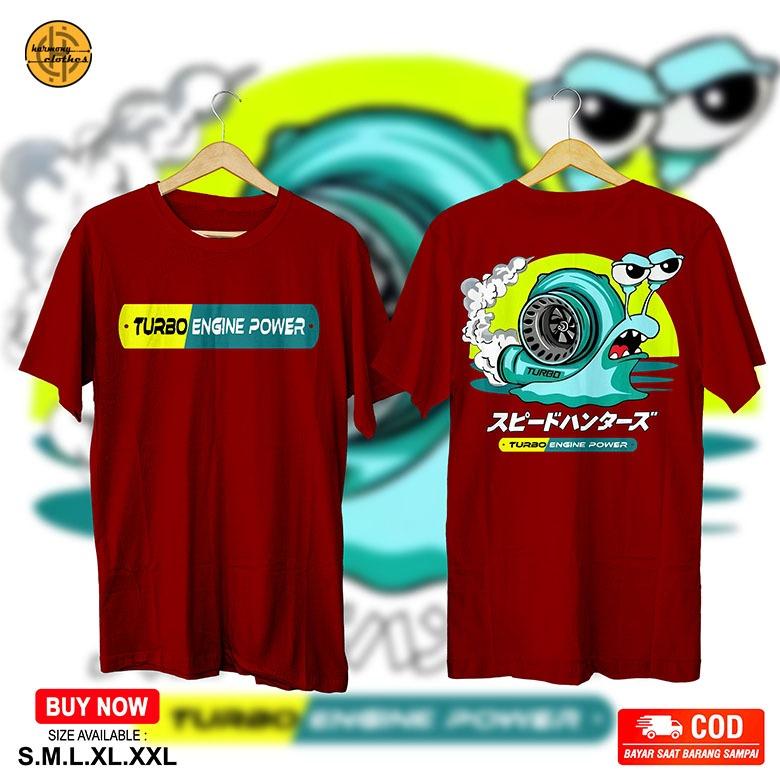 KAOS JDM TURBO SNAIL GARRY OTOMOTIF CUMI DARAT ENGINE DIESEL POWER Cotton Combed 30s R.04 2
