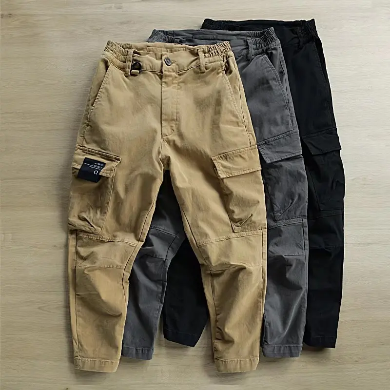 Multi pocket men's work style casual trousers