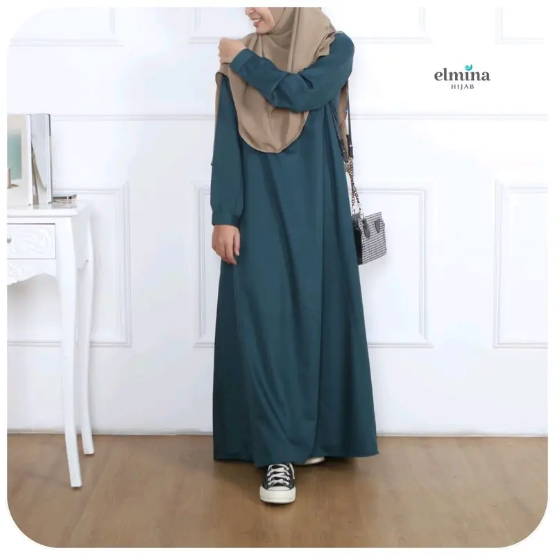 Gamis polos Gamis toyobo Gamis busui Alya Series by elmina Muslim 5