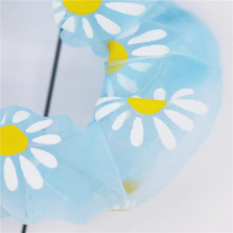 Dây Cao Su Scrunchies, Dây Thừng, Đàn Hồi, Cho Bé Gái Và Bạn Bè, Dây Buộc Tóc Đuôi Ngựa, Hoa Cúc Vàng, Lưới Mỏng, Dây Buộc Tóc, Dây Buộc Tóc, Phụ Kiện, quà tặng, bữa tiệc 5