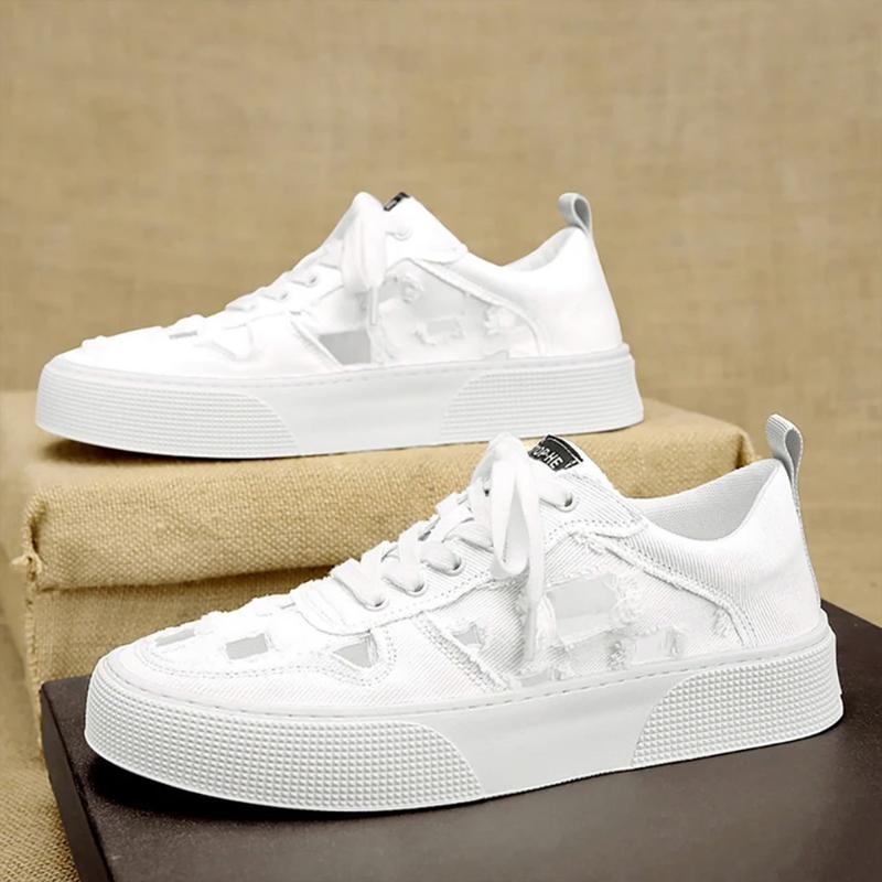Giày Nam Sneaker Thời Trang Hoạ Tiết Gấu Mũi Tròn, Chất Liệu Vải Đệt Đế Bằng Shoes tăng chiều cao giay tet the thao Nhung Hoa 8