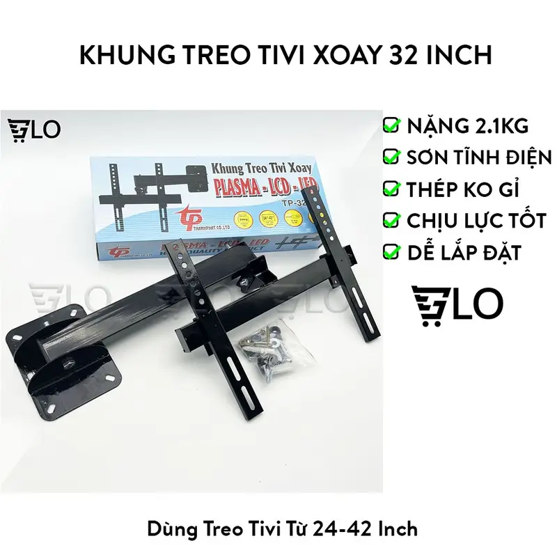 Khung Tivi Treo Tường Xoay Được 24-42inch Dùng Cho Mọi Loại TV 0