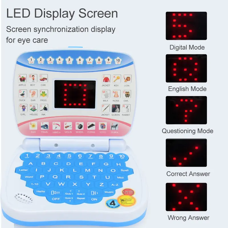 Learning Machine Laptop Computer Child Electronic Preschool Language Education Toys