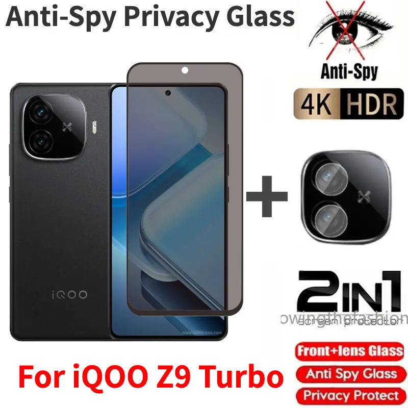 Kính Cường Lực Riêng Tư, Bao Phủ Toàn Bộ Màn Hình Cong, Dành Cho Iqoo Z9 Turbo 5G, Z9x Và Z9 2024, Bảo Vệ, Chống Nhìn Trộm, Bảo Vệ Màn Hình Trước, Bảo Vệ Ống Kính Máy Ảnh Sau, Phim Bảo Vệ 0