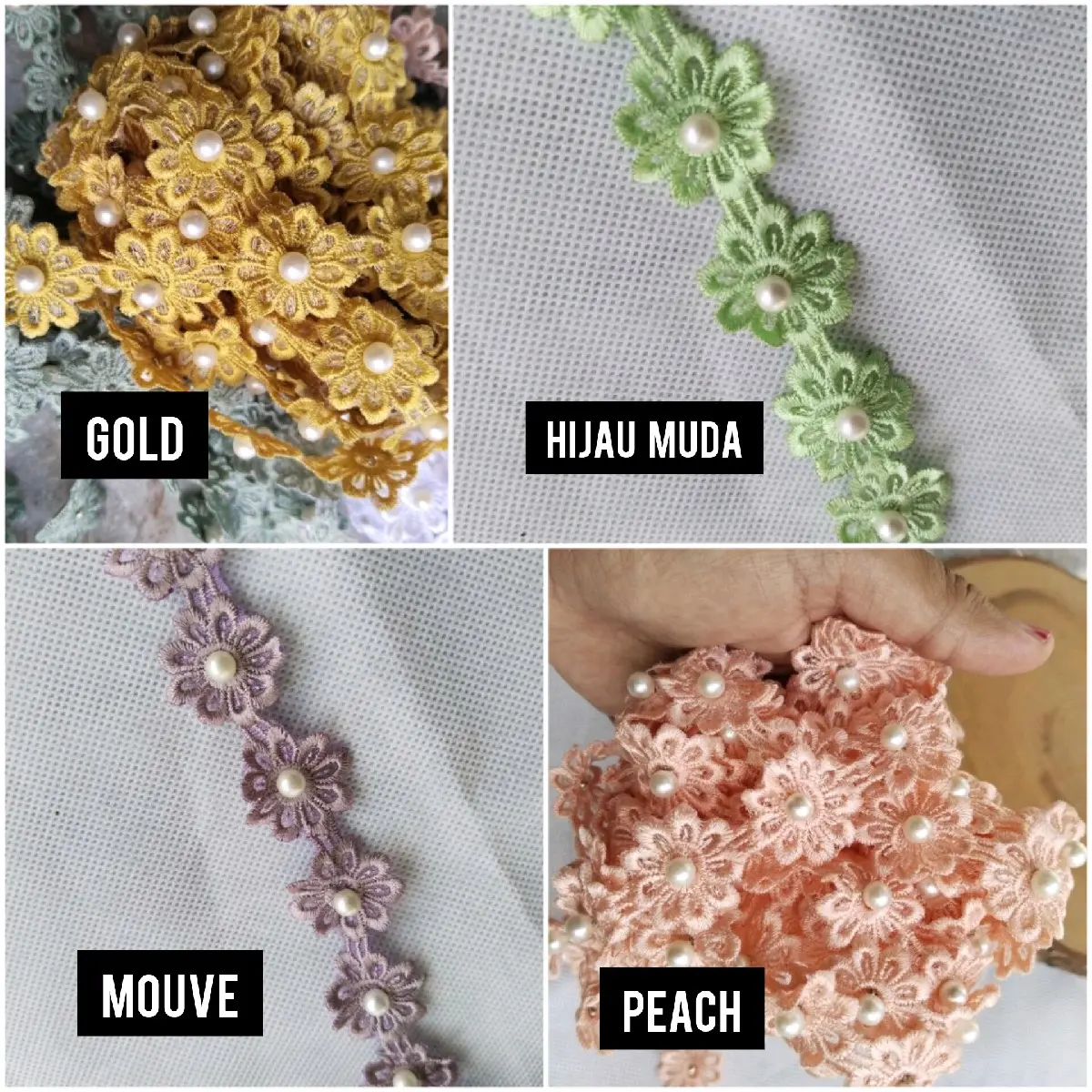 Renda bordir melati per Roll
