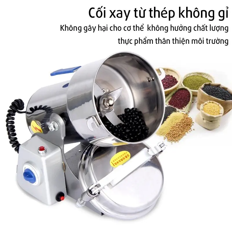 Máy xay bột khô Seka SK-200 công suất 3000W đa năng, xay bột mịn, nghiền ngũ cốc, hạt khô bảo hành 12 tháng 2