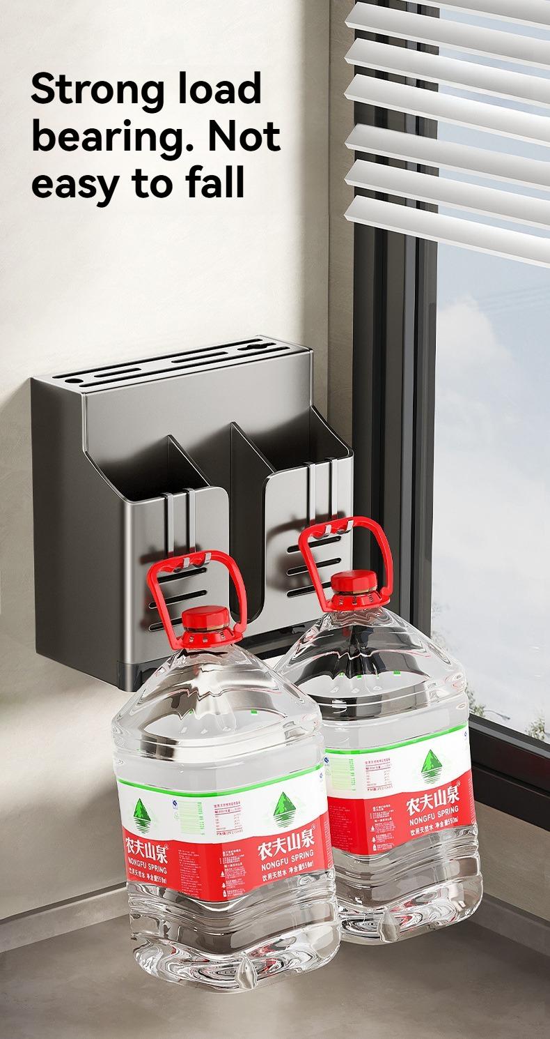 Product Introduction of udmall.sg Multi-functional Chopsticks Knife Spoon Holder Kitchen All-in-One Wall-mounted Storage Organizer Rack Steel Set Utensils Stainless 21