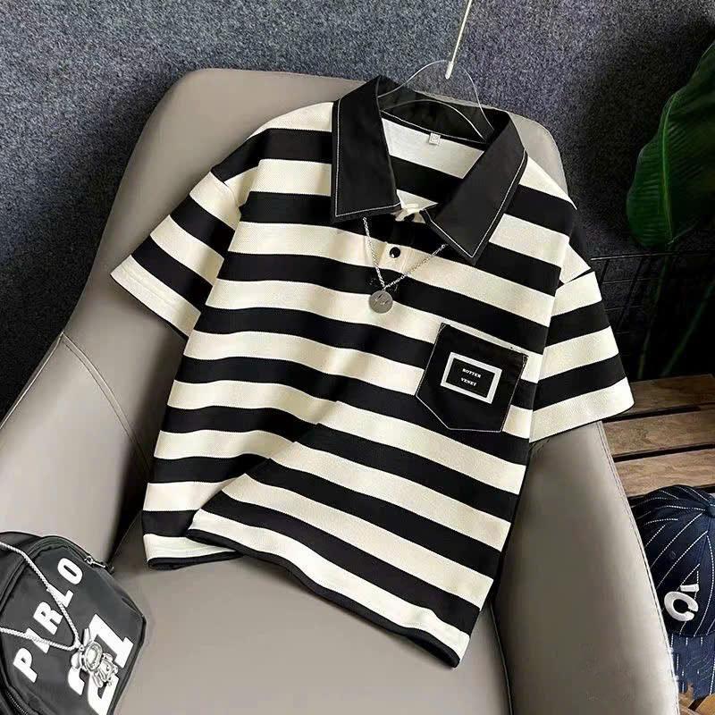 Áo polo hè cho bé trai 4-14 tuổi , áo cộc tay bé trai 14-45 kg ,áo có cổ  chất cotton mẫu KẺ BOTE phong cách dễ thương dịu dàng thấm hút mồ hôi . 0