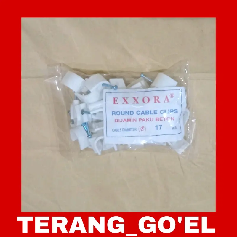 KLEM PIPA, KLEM PARALON 5/8, KLEM BETON, CABLE KLIPS 17 MM EXXORA ...