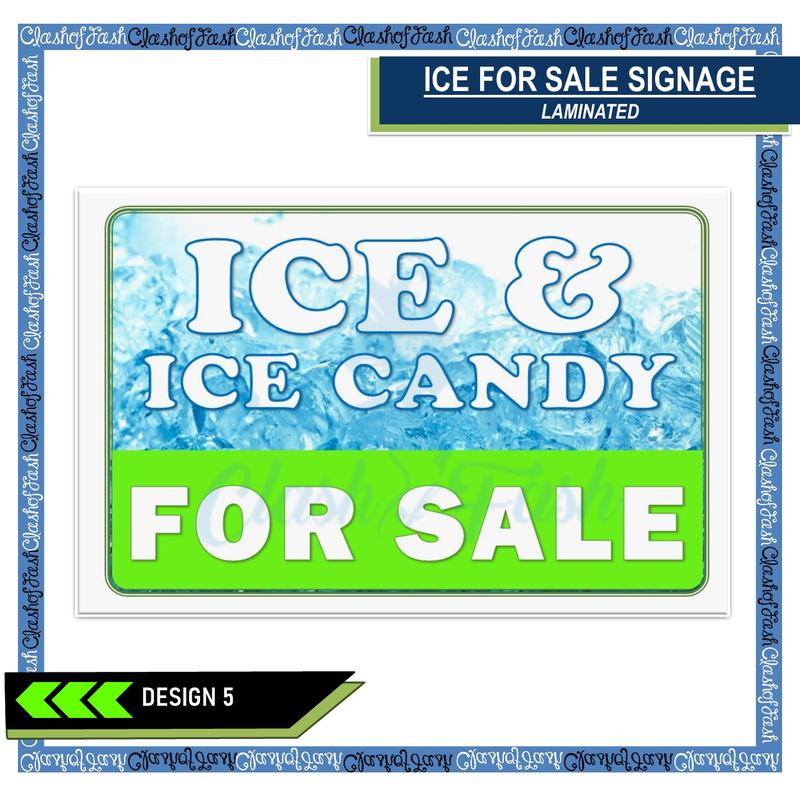 ICE AND ICE CANDY FOR SALE | LAMINATED SIGNAGE A4 (8