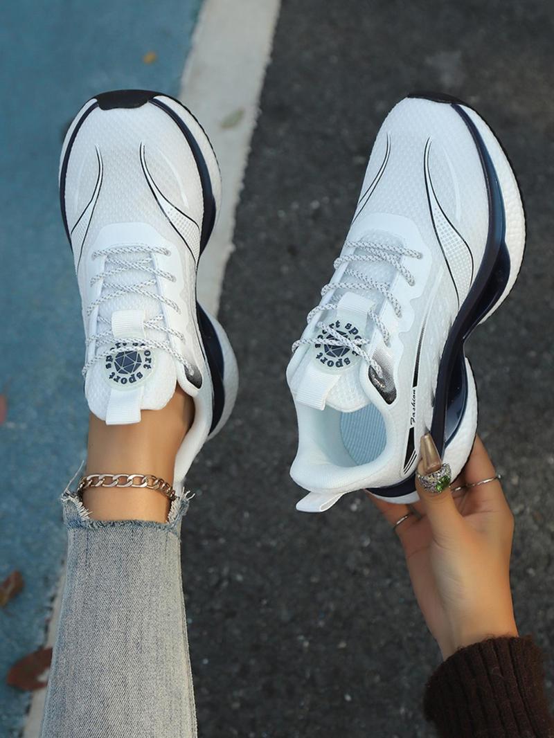 Product Introduction of Unisex's Sporty Lace Up Running Shoes, Breathable Comfortable Sneakers, Non-slip Sneakers for Gym Workout Running, Sports Shoes for Men & Women 3