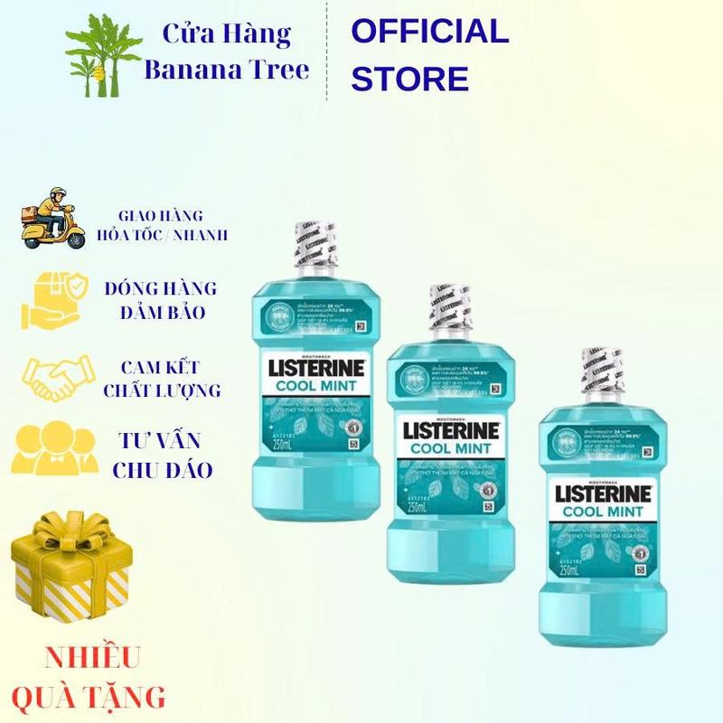 nước súc miệng hơi thở thơm mát Listerine Coolmint 250ml