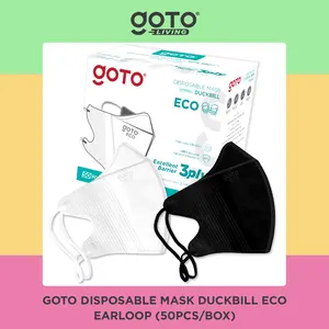 Goto [COD] Masker Duckbill ISI 50 PCS 3 Ply Disposable Mask Kesehatan 3Ply Earloop