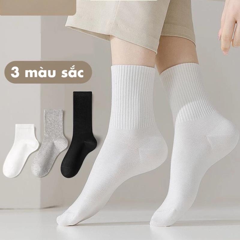 Tất Vớ Trắng đen dày dặn đơn giản dễ phối đồ PINIC STORE 0