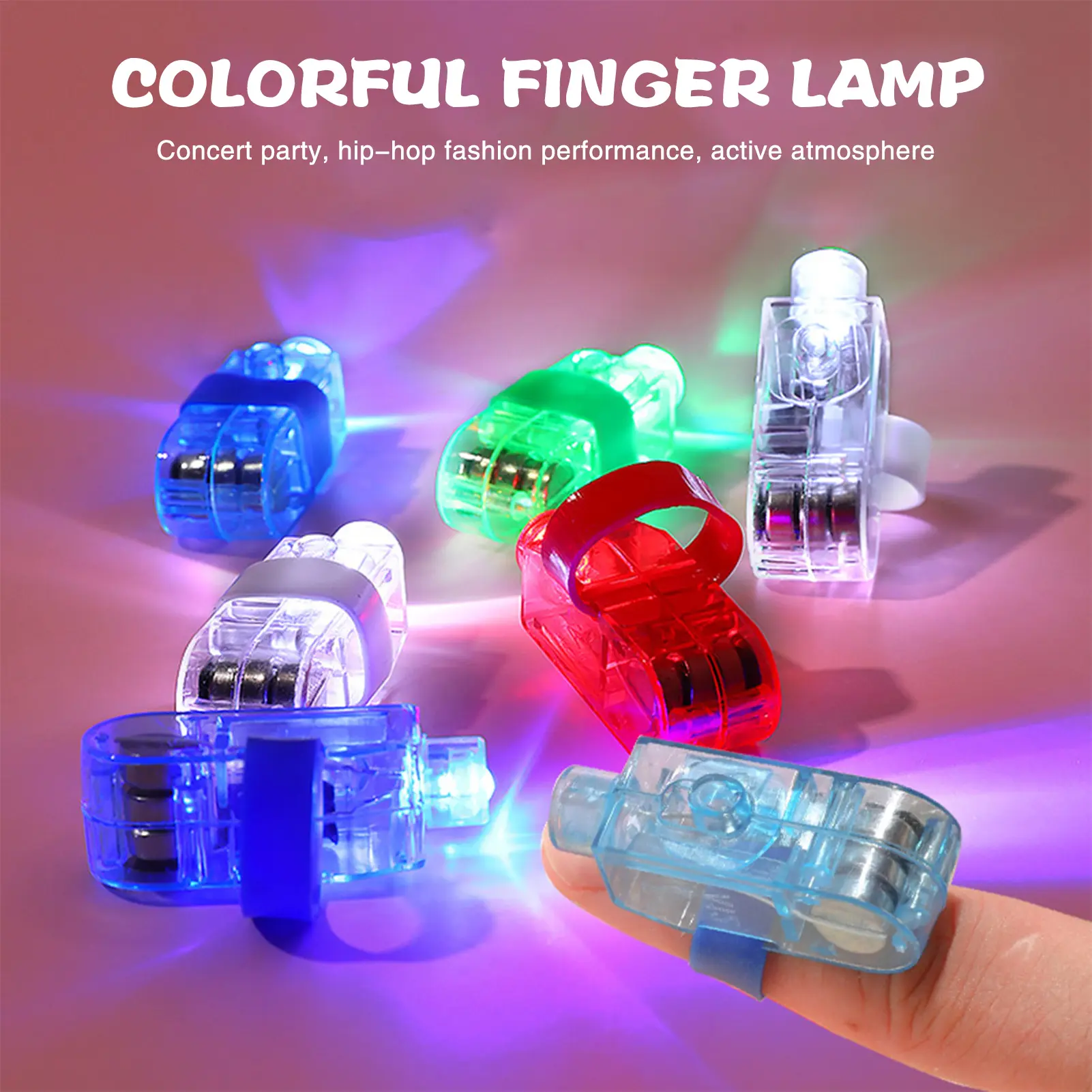 Đèn LED Ngón Tay Đèn pin ngón tay mini, Phát sáng trong bóng tối, Đồ dùng tiệc tùng, Đồ chơi Nhẫn Ngón Tay Quà tặng cho sinh nhật, Giáng sinh, Halloween