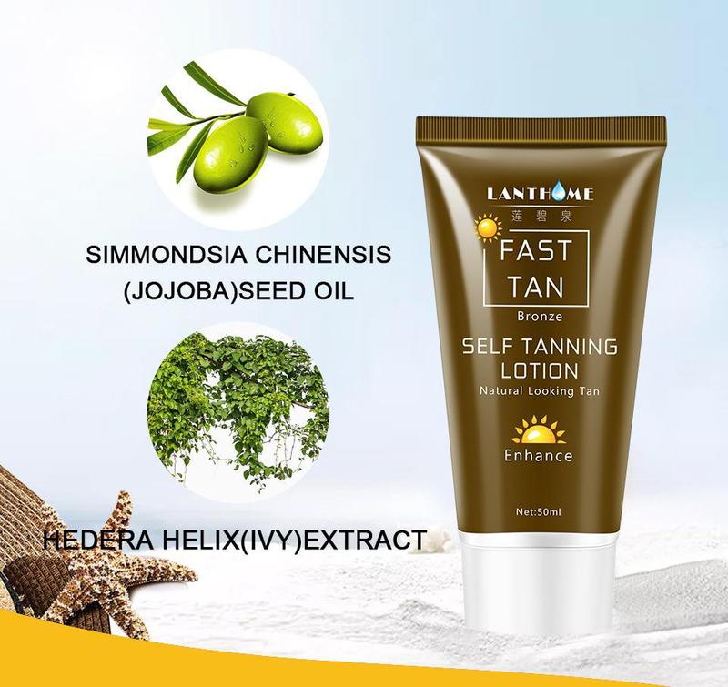 Product Introduction of Sun-Free Natural Black Bronze Wheat Color Body Lotion Black Cream Self Tanning Lotion 6