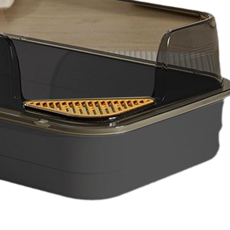 Product Introduction of Open Litter Box Toilet Anti Splashing Heighten for Small and Large Cats 1