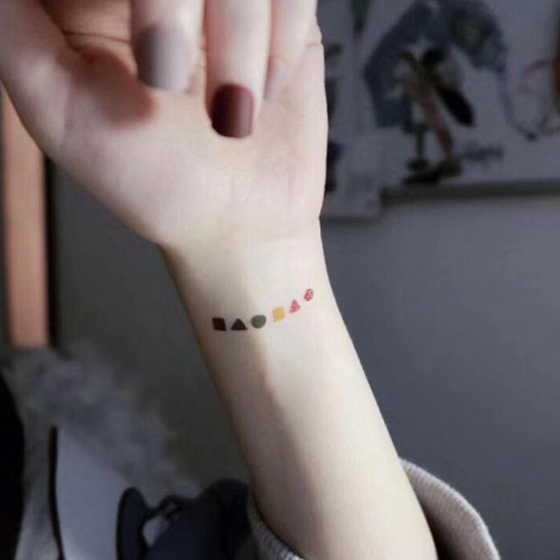 Product Introduction of 1sheet Hyuna Tattoo Patch Colorful Smiley Face Tattoo Stickers Waterproof Colorfast Long Time South Korean Entertainment 24