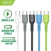 Gambar KABEL ROBOT RBC100S TYPE C ARUS 2.4A CHARGER HP QUICK CHARGING dari Databox Kota Malang 1 Tokopedia