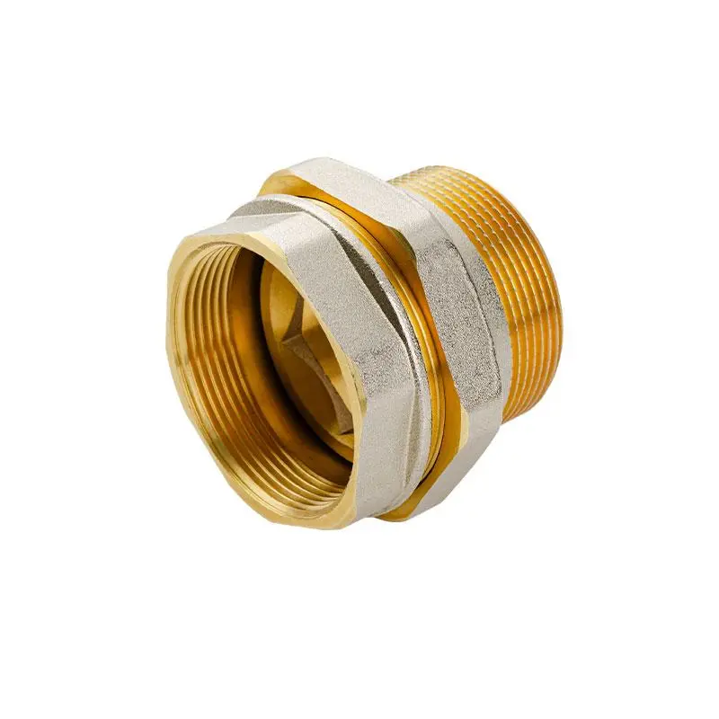 Brass Plumbing Fittings, 1 Count Multipurpose Thickened Internal & External Thread Connection Adapter, Household Appliance Parts for Solar Water Heater