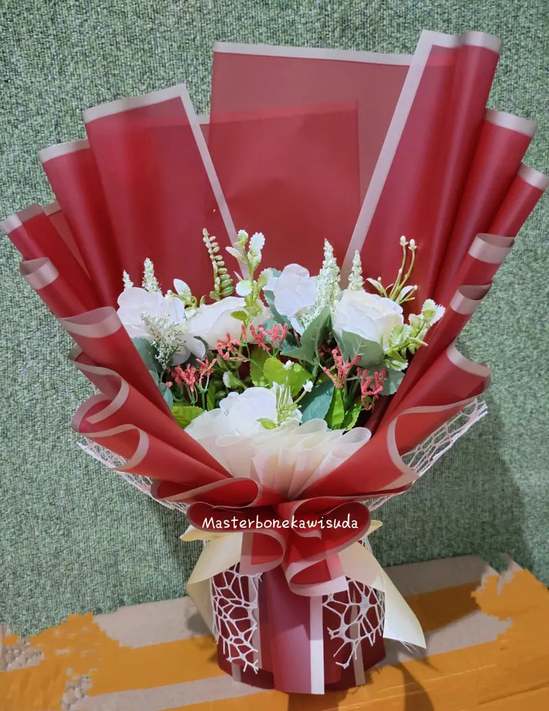 Product Introduction of Buket Wisuda bunga mawar artificial kado Wisuda tanpa boneka wisuda tanpa buket uang 2