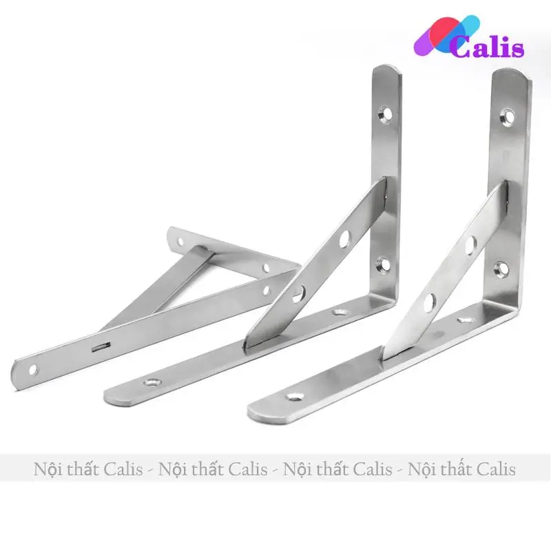 Ke Pát Đỡ Kệ Gắn Tường chữ L Cố Định Chịu Lực Inox PGT-03 0