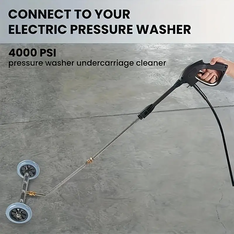 Car Undercarriage Pressure Washer with Surface Cleaner Attachment, 1 Set 4 Nozzles & 3 Extension Rods, Car Washing & Maintenance Tool 5