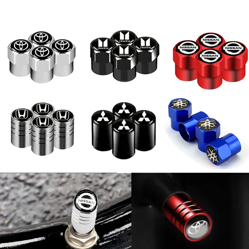 4pcs Car Wheel Tire Valves Tyre Stem Air Caps Cover For Perodua Proton Toyota Honda Mitsubishi Nissan Car Accessories