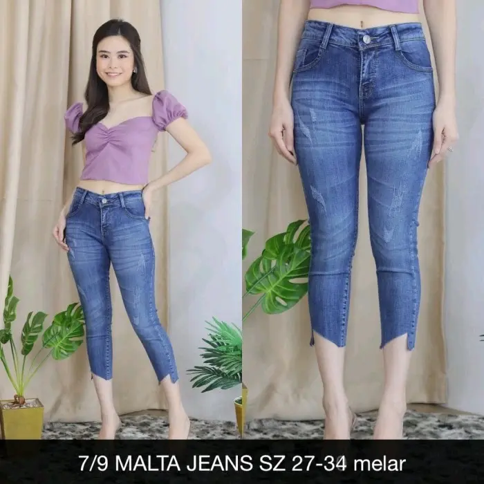 CELANA JEANS WANITA 7/9 MALTA JEANS uk dari 27-34