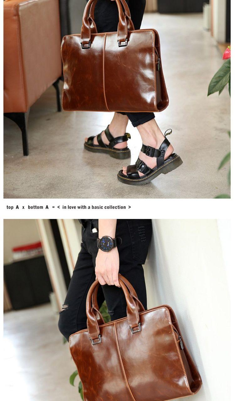 Product Introduction of [1146 People Collection] Original Retro Fashion Portable Shoulder Bag Men'S Briefcase Casual Bag Messenger Bag Business Computer Bag Men'S Bag 8