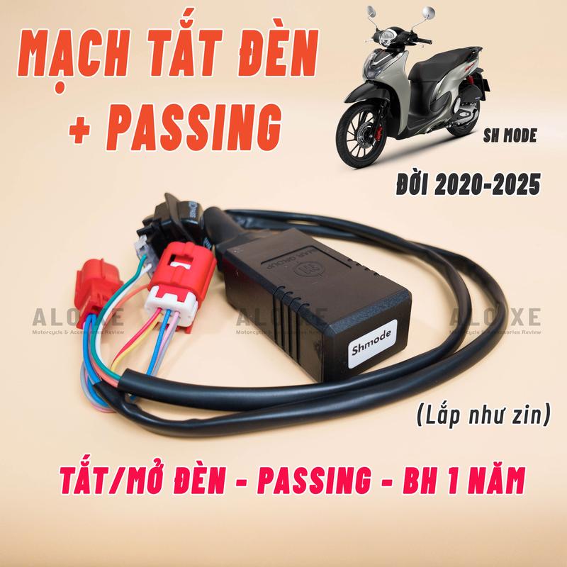 Mạch tắt đèn tích hợp Passing xe Sh Mode 125 2020 - 2025 (BH 1 Năm, lắp đặt như zin) - Tặng kèm 3 dây rút - Phụ kiện, Phụ Tùng xemay