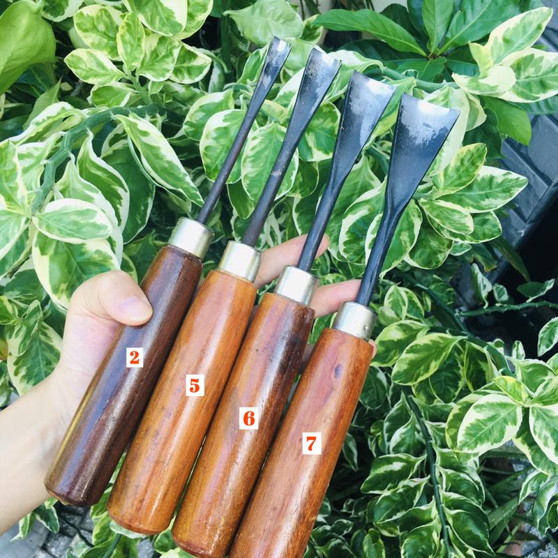  DUC-012.5.6.7 | Combo 04 mũi đục bonsai thủ công cao cấp lưỡi vũm dũm  đục cong  - Vật tư Nông nghiệp Đà Nẵng 