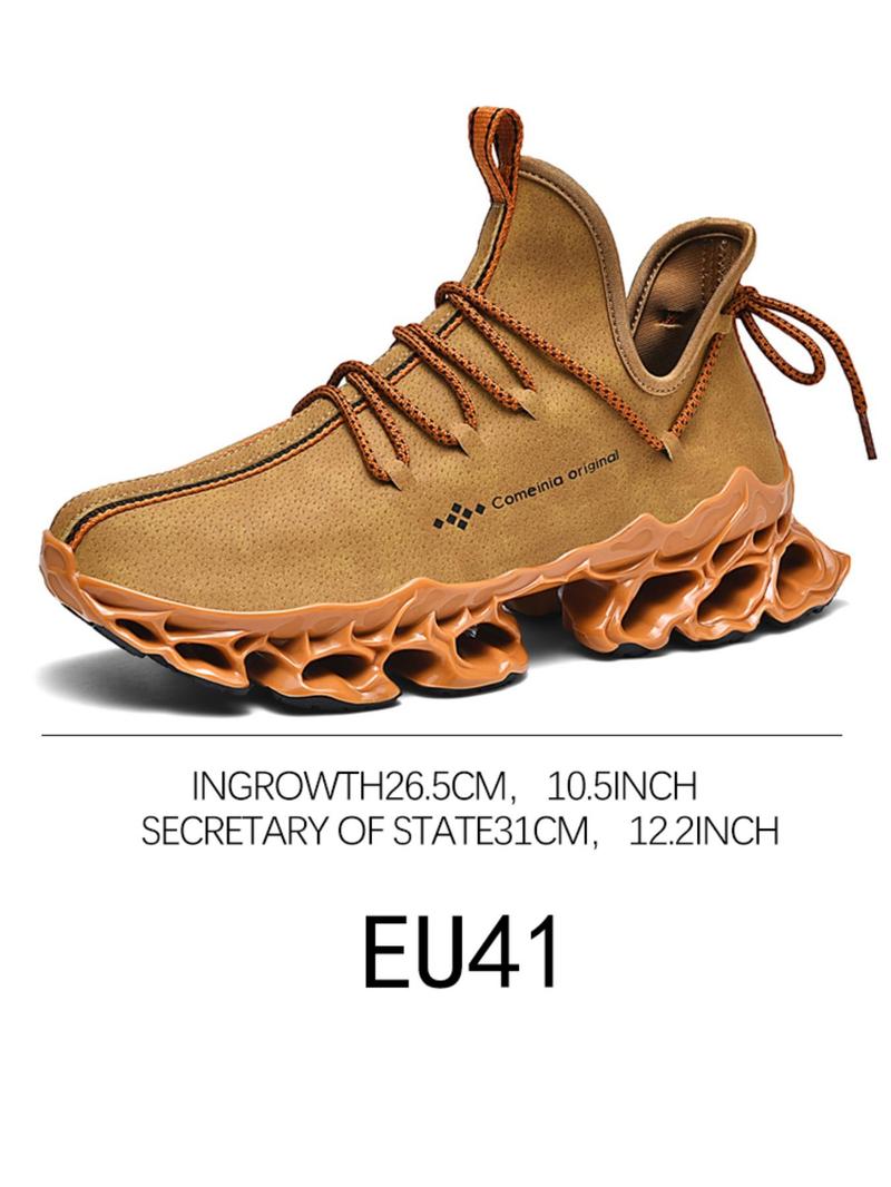Product Introduction of Men's Letter Print Lace Up Walking Shoes, Casual Sporty Waterproof Sandproof Sneakers, Breathable Comfortable Sports Shoes for Daily Wear 2