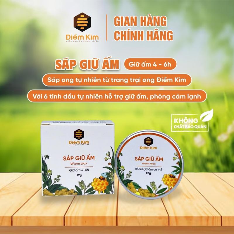 Sáp Giữ Ấm Điềm Kim 12g Hỗ Trợ Giữ Ấm Phòng Nhiễm Lạnh Cho Bé và cả gia đình !!!!!!