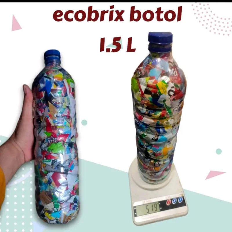ECOBRICK ECOBRIK 1500 ML BOTOL BESAR AQUA ramah lingkungan Plastik 0