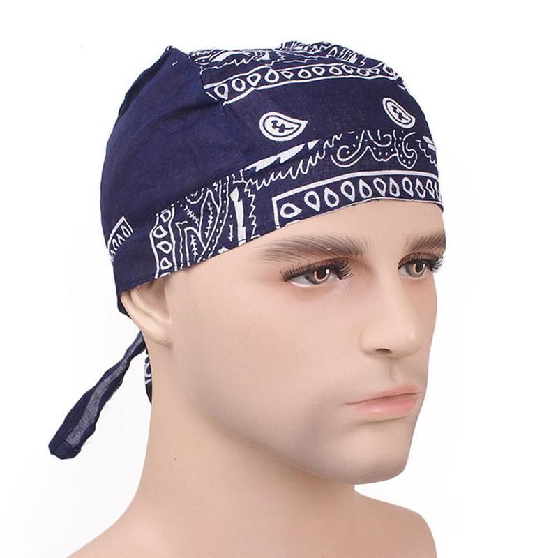 Product Introduction of Popular Outdoor Riding Pirate Hat Stretch Cloth Amoeba Cashew Nut Headband Hat Ribbon Headband Hat 40
