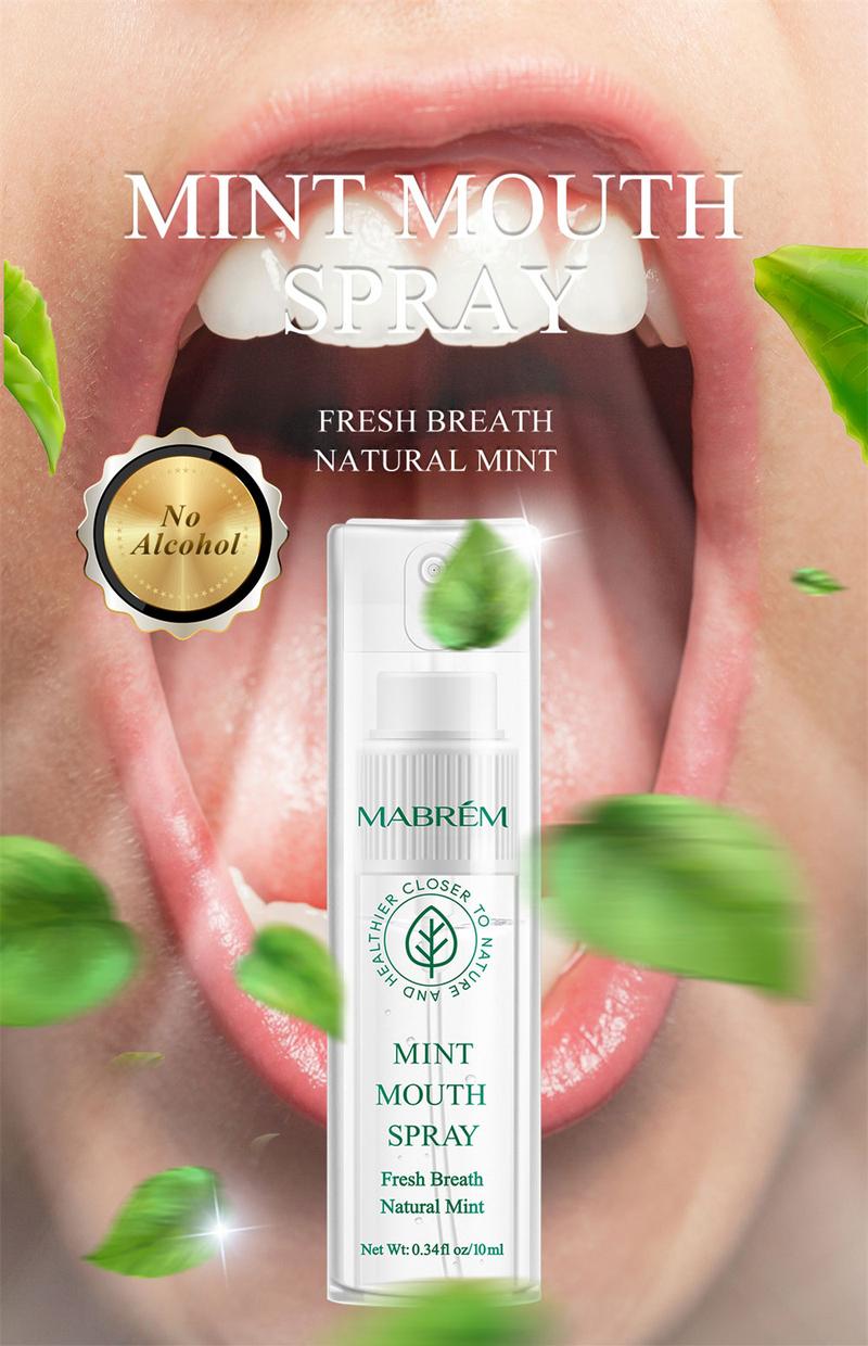 Product Introduction of MABREM Oral Spray Freshens Breath, Deodorizes And Leaves Fragrance Portable Breath Freshener To Prevent Bad Breath Peppermint Fresh Mouth Mist 17