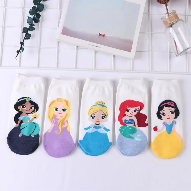 White Socks mermaid Snow Sophia cartoon straight sports casual socks girl
