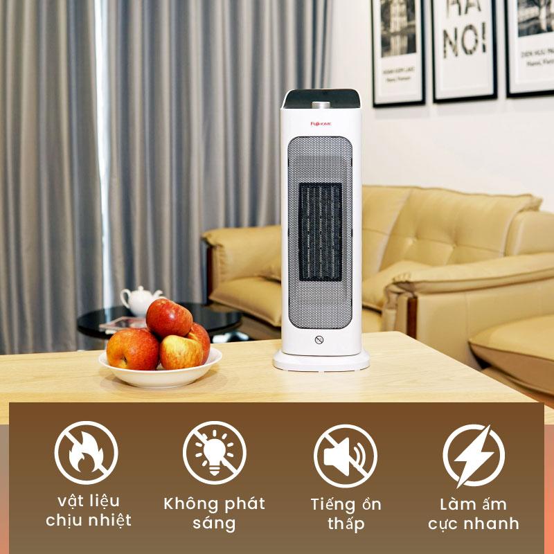 Product Introduction of Quạt sưởi gốm mini không khô da FUJIHOME FH1000 nhập khẩu máy sưởi tự ngắt Sưởi Ấm 22