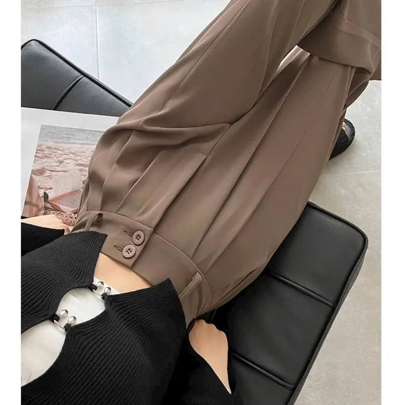 [Xả Combo 2q] Quần ống rộng lưng cao 2khuy , Vải tuyết mưa hàng đẹp Pants Nữ 2