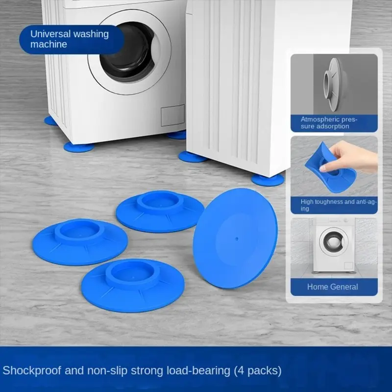 Đệm Chống Sốc Máy Giặt, 4 Cái / bộ, Không trơn trượt, Đệm Thông Dụng Bằng Cao Su, Đàn Hồi, Thảm Chống Rung, Thích Hợp Để Sử Dụng Hữu Ích 7
