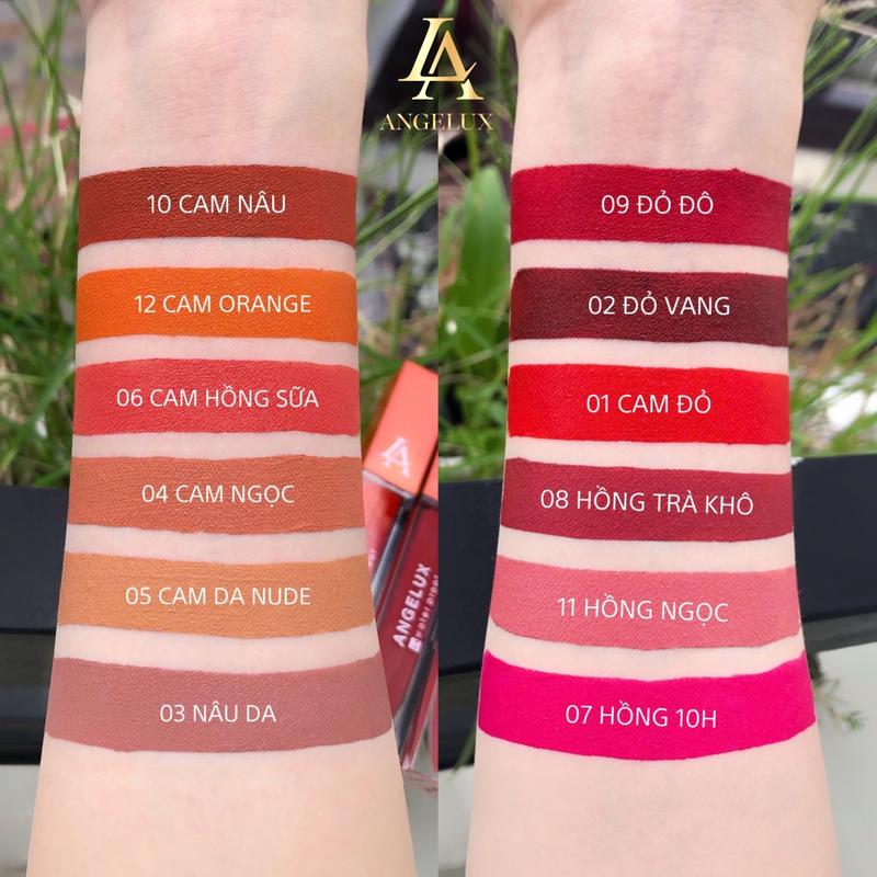 Product Introduction of Combo 2  Son Kem Lì Angelux Dolly 12 Tông Màu Thời Trang - [ Mua 1 tặng 1 son kèm cọ và gương] Trang Điểm Mỹ Phẩm Nữ Son Môi  Coómetic Cosmetic Women son sieu sonlì 2