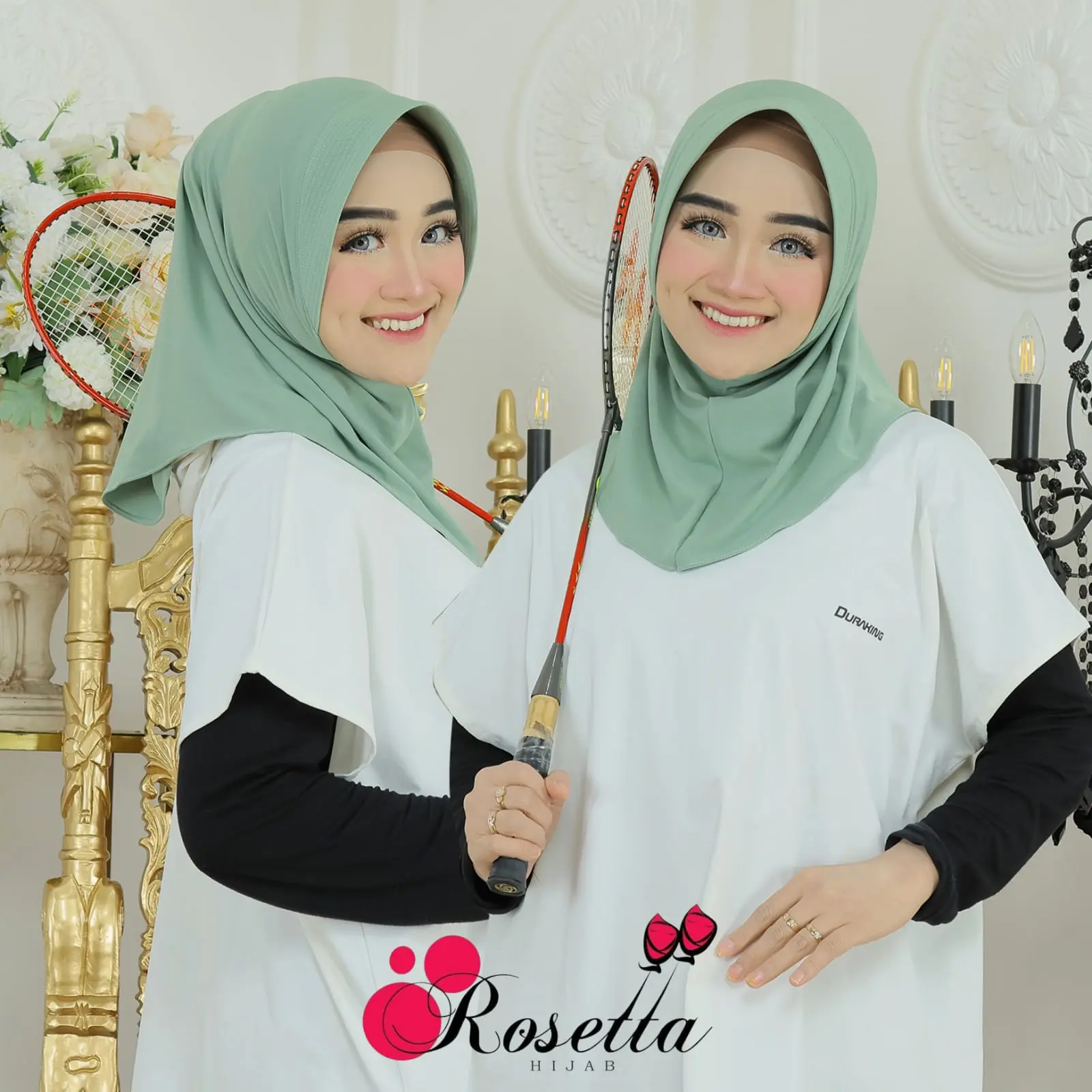 Hijab sport jilbab instan sport jersey olah raga badminton basket futsal