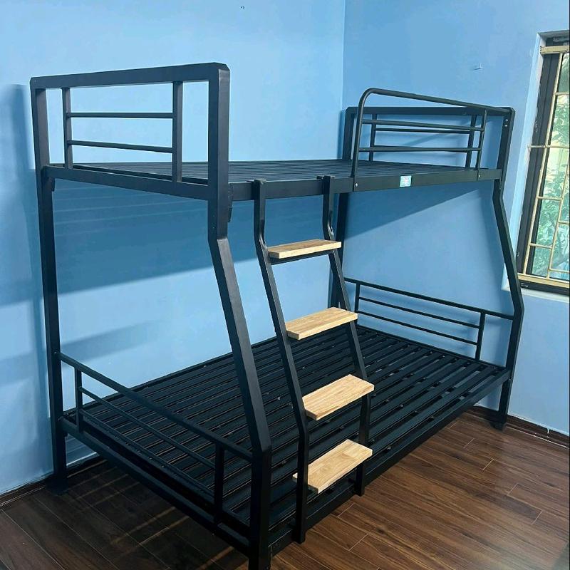 GIƯỜNG SẮT HAI TẦNG TRÊN 1M DƯỚI 1M2, SẮT VUÔNG 4X4 GIÁ CỰC RẺ 2
