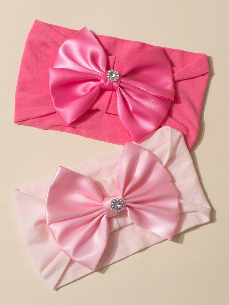 Product Introduction of Solid Color Bow Decor Hair Band, Cute Soft Hair Band for Baby Girls & Boys, Fashion Hair Accessories for Infant Toddler Kids 2