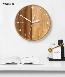 JAM DINDING KAYU / AESTHETIC / SWEEP MOVEMENT / UNIK / ARTISTIK / JAM DINDING MINIMALIST / SCANDINAVIAN / HOME DECOR / WALL DECOR / WOODEN / KLEYANDCO