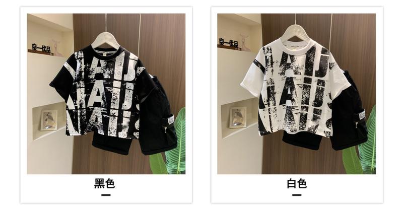 Product Introduction of Bộ Đồ Mùa Hè Cho Bé Trai, Cỡ Trung Bình Và Lớn, Quần Áo Ngắn Tay Ngầu Và Đẹp Trai, Phong Cách Phương Tây, Bộ Đồ Hai Mảnh, Mỏng, Thích Hợp Cho Bé Trai, Hàng Mới Về 2024 7
