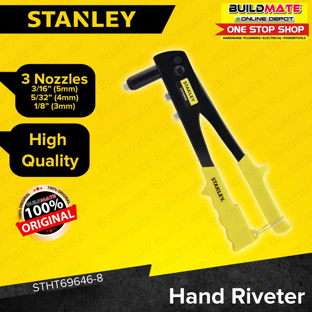 STANLEY Hand Riveter 3 Nozzles ORIGINAL STHT69646-8 •BUILDMATE• SHT
