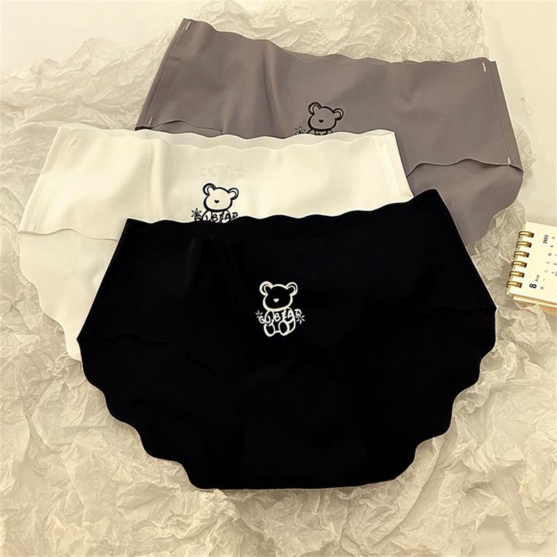 Product Introduction of Quần Lót Tam Giác Mỏng cạp vừa Mùa Hè Cho Bé Gái, Với Họa Tiết Gấu Dễ Thương, Quần Lót Lụa Lạnh Không Đường May, Đồ Lót Cho Phụ Nữ, Có Cỡ M / L / XL Women Voi Voan Nhung 23